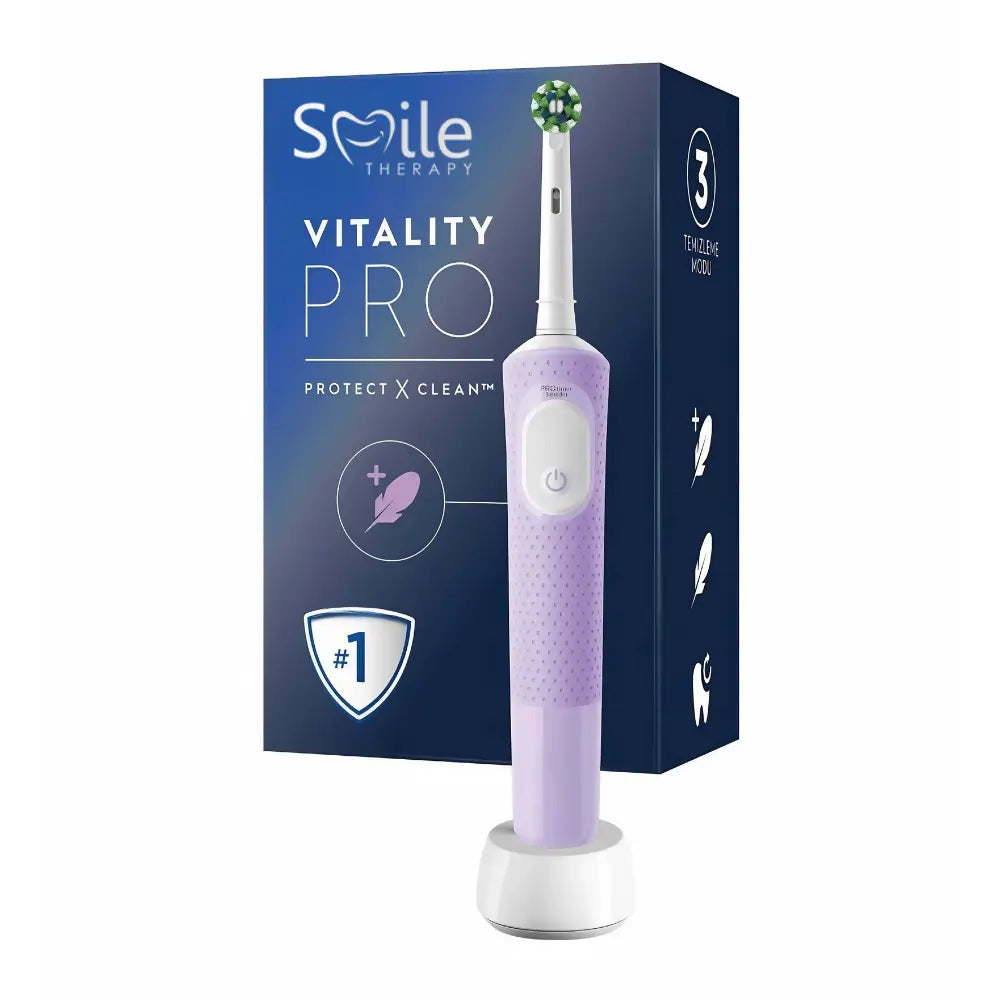 SmileTheraphy Pro Cross Action Şarjlı Diş Fırçası - Lila smiletheraphytr