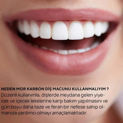 Mor Karbon Diş Beyazlatma Seti (Mor Karbon Diş Macunu ve Tozu) smiletheraphytr