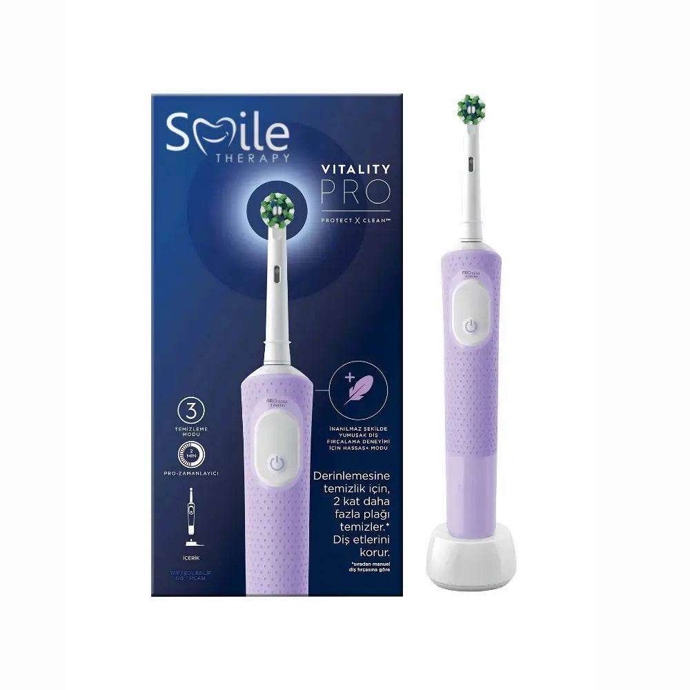 SmileTheraphy Pro Cross Action Şarjlı Diş Fırçası - Lila smiletheraphytr