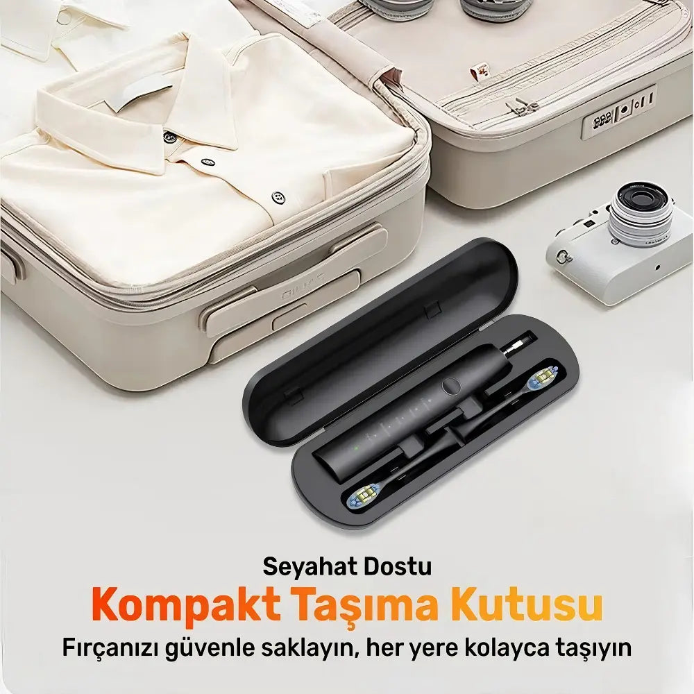 Dakikada 40000 Titreşim, Şarjlı Sonic Profesyonel Diş Fırçası-Siyah smiletheraphytr