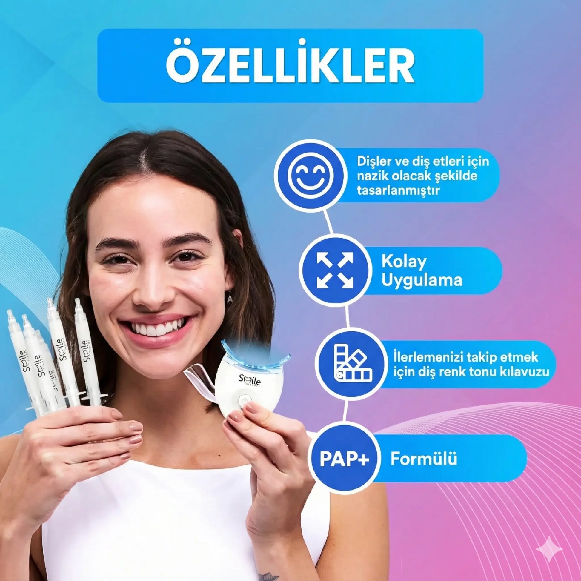 Gelişmiş Diş Beyazlatma Seti smiletheraphytr