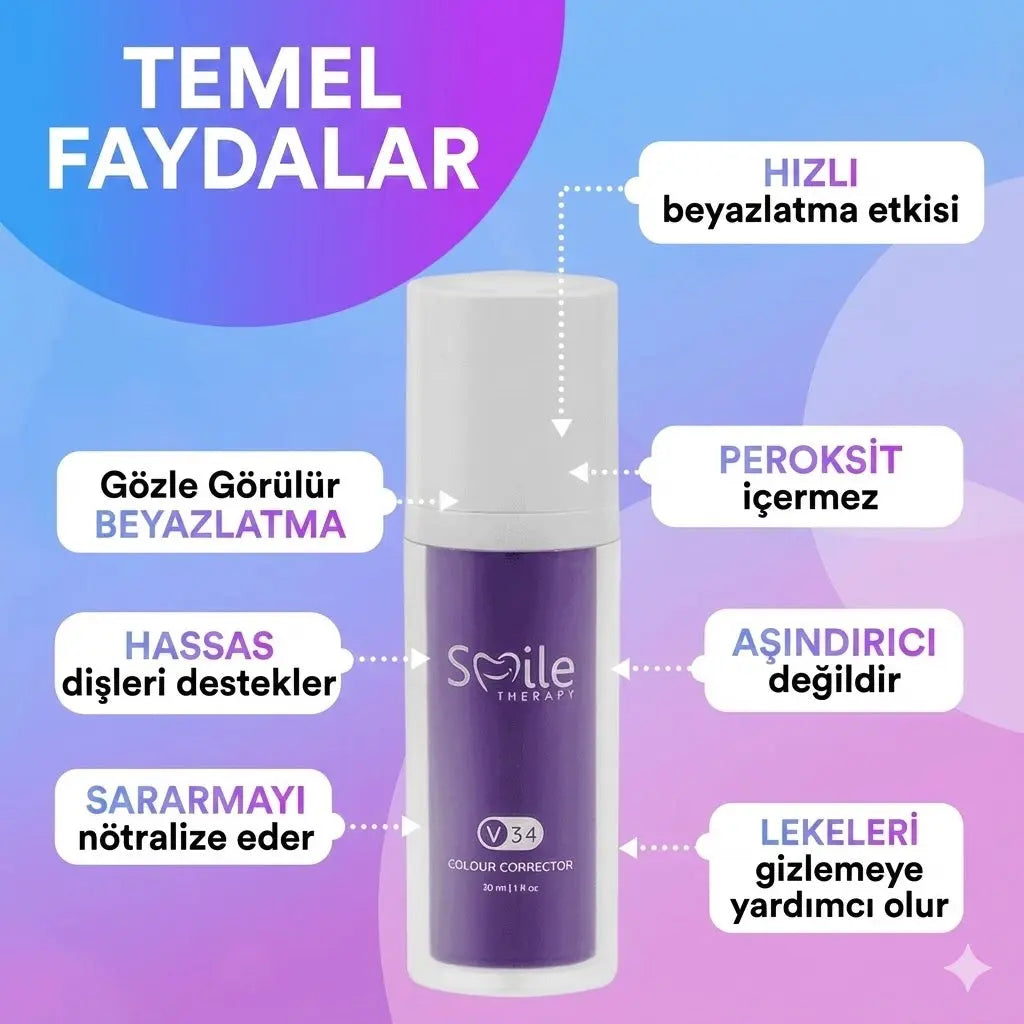 V34 Renk Düzeltici Diş Macunu